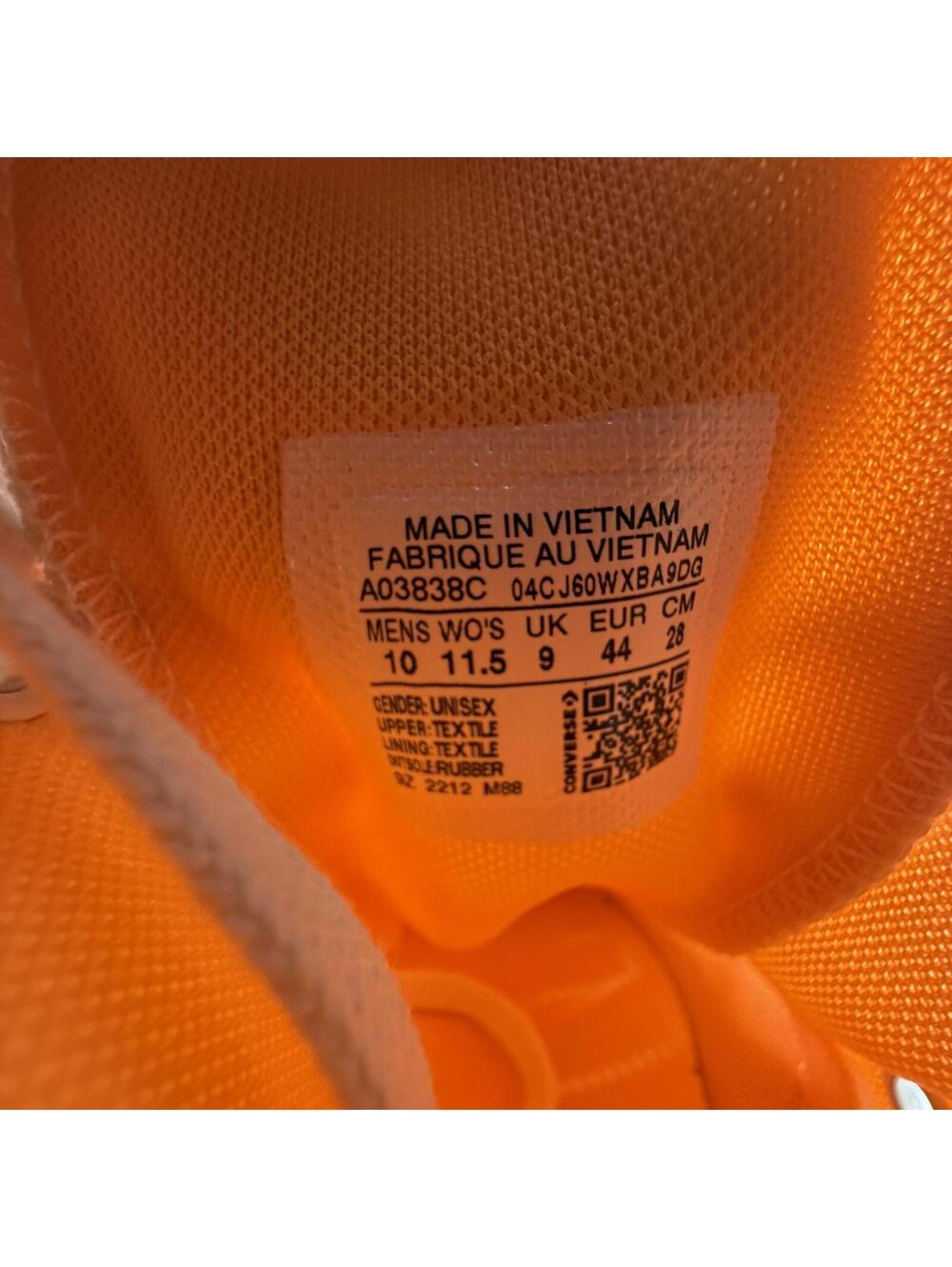 Converse Run Star Hike Peach Dream Orange Haven Egret A03838C Women 11.5 Men 10 - Picture 6 of 14